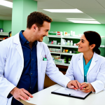 **

"A pharmacist, fully clothed in a professional lab coat, counseling a patient (also fully clothed) at a pharmacy counter, appropriate content, safe for work, perfect anatomy, natural pose, modest attire, well-lit pharmacy interior, friendly atmosphere, high quality photo."

**