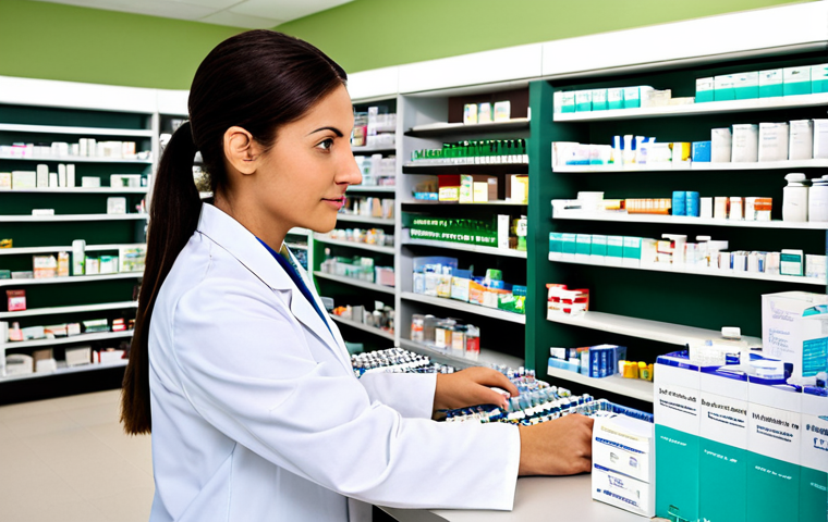 약사 약국 내 재고 관리 팁 - Well-Managed Pharmacy**

A clean, organized pharmacy interior with shelves stocked with various medi...