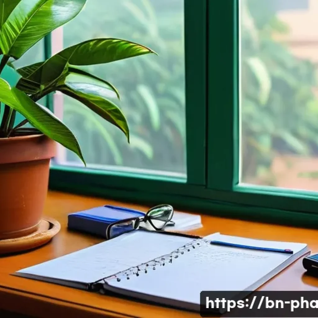 약사 실기 준비 요령 - A detailed study desk setup for a Bengali student preparing for practical exams, featuring neatly ar...