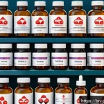 Home 21 약사 약물 분류 체계 설명 - A detailed medical illustration showcasing a variety of pharmaceutical drugs classified by their mec...